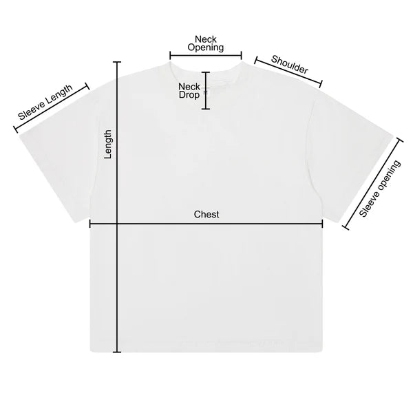 UNDEFEATED SS TEE size chart